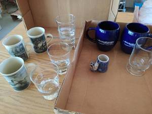lot 128 image: Mugs, Whiskey Glasses, & More