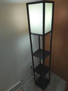 lot 11 image: Floor Lamp with Shelves