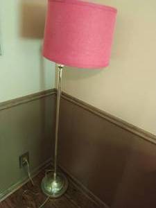 lot 21 image: Floor Lamp Red Shade