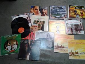 lot 8 image: Stack of vintage record albums From...