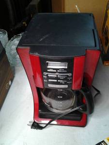 lot 27 image: Red Mr. Coffee a digital 12 cup cof...