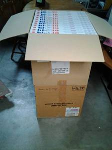 lot 44 image: 2 large boxes of Clarcor medium and...