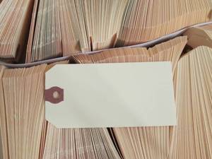 box of shipping tags manila 4-14 x...