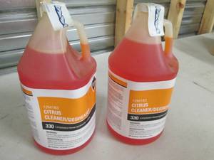 21 gallon jugs of citrus cleanerd...