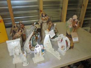 box of christmas nativity figures w...
