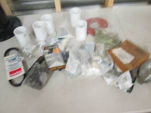 box of plastic pipe connections , b...