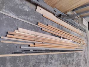 All Items Pictured. Round Wood Pieces, Some are over 9, Metal Brackets, Piping, PVC Piping, Rubber Piping & More See Photos