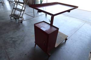 Rolling Mechanics Cart with Locking Cabinet