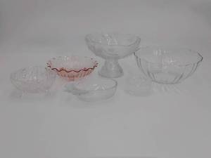 6 Beautiful Depression Glass Bowls