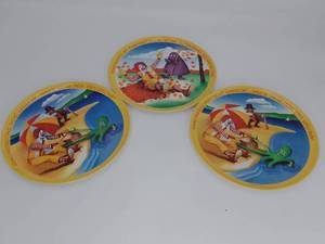 3 Vintage 1977 McDonalds Plates