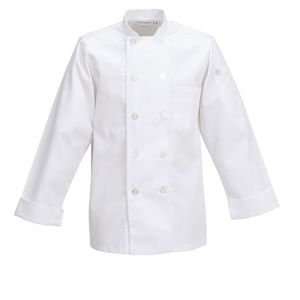 5 ChefWorks White Le Mans Chef Coat (1) X-Large (4) 2X-Large