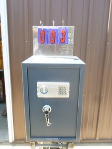 Electronic safe. 22 x 15 x 14. Open can be reprogrammed. Looks new.