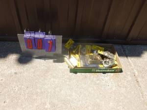 Flat of assorted Stanley hardware.