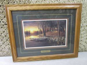 lot 38 image: (EC1) Framed Jim Hansel Simple Ple...