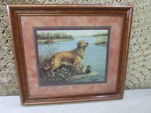 lot 41 image: (EC1) Home Interiors Framed Hunting...