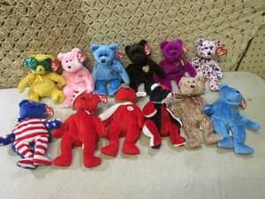 lot 86 image: (F-0) 12 Assorted TY Beanie Babies ...