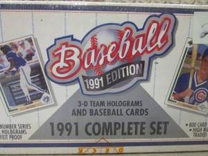 lot 181 image: (C-4) Baseball 1991 Edition 3-D Hol...