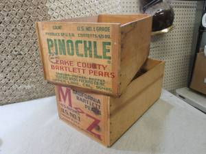 lot 202 image: (BSB) 2 Wood Crates 19 12 x 12 x...