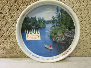 lot 268 image: (EW3) 13 Vintage Hamms Beer Metal...