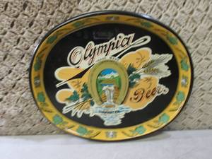 lot 272 image: (EW3) Vintage Olympia Beer Metal Tr...