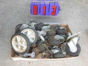 Flat of casters. As shown.
