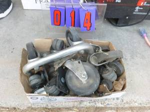 Flat of casters. As shown.