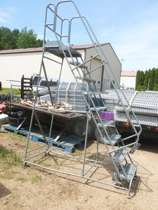 Cotterman 8 rolling ladder Good used condition. Tested & works. As shown. THIS ITEM HAS A RESERVE.