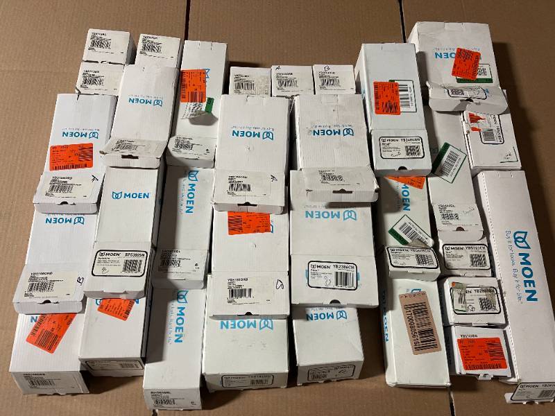 Lot of Moen Towel Bars, and bathroom Decor
