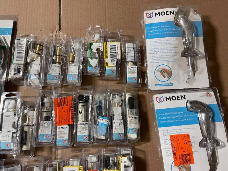 Lot of Moen Shower Heads, and other plumbing