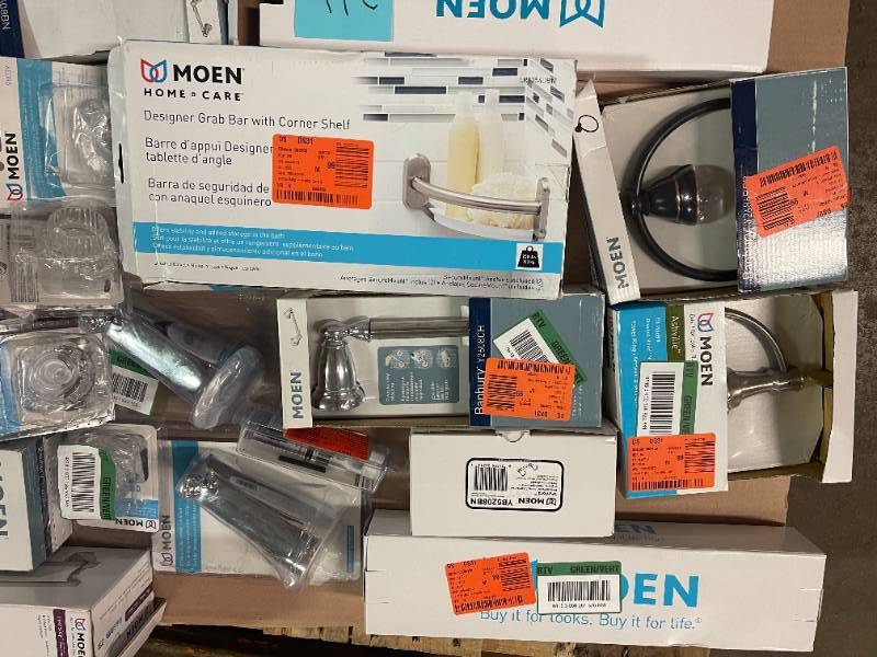 Lot of Moen Towel Bars, and bathroom Decor