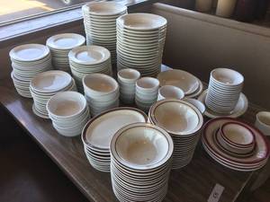 lot 55 image: Lot of Over 100 Pieces of Ceramic Serving Dishes
