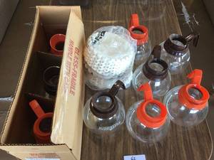 lot 62 image: Lot of Glass Coffee Pots & Coffee Filters