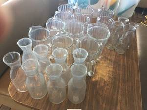 lot 66 image: Lot of 24 Plastic & Glass Serving Pitchers
