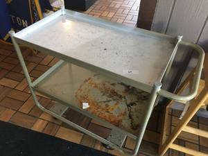 lot 69 image: Rolling Steel Cart 33 x 31 x 18