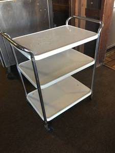 lot 83 image: Rolling 3-Shelf Cart 30 x 16 x 24