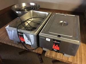lot 104 image: Lot of Two Vollrath Cayenne Square Heat N Serve Food Warmers-Fully Functional