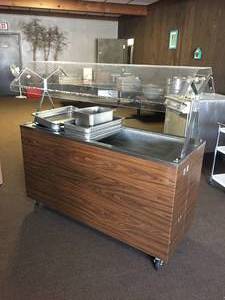 lot 107 image: Vollrath 38960 60 4-Pan Solid Base Cold Well Table-Ice Cooled