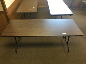 lot 114 image: 6 Wood Folding Table