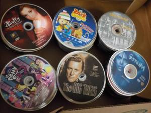 300 or so DVDs, CDs, Games and Audi...