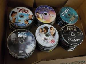 300 or so DVDs, CDs, Games and Audi...