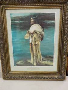 20 x 24 Framed Native American Pri...