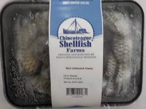1 Frozen Pkg Chincoteague Shellfish...