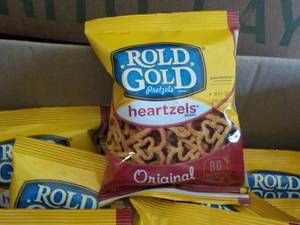 2 Cases of 40 bags Rold Gold Heartz...