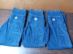 3 pair Flame Resistant Carhartt 30x32 Denim Carpenter Pants