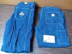 3 pair Flame Resistant Denim Pants Carhartt 34x28 Carpenter Pants - Bullwark FR 32x32