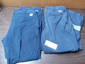 4 pair Flame Resistant Pants - Carhartt 36x30 & 36x32 Dungaree Below the Knee Reflective Pants - 2 Carhartt 36x32 Dungaree Pants