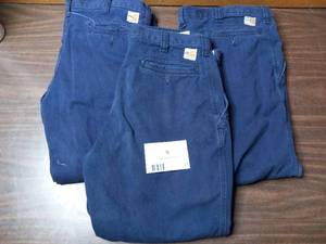 3 pair Flame Resistant Carhartt 36x30 Denim Dungaree Pants
