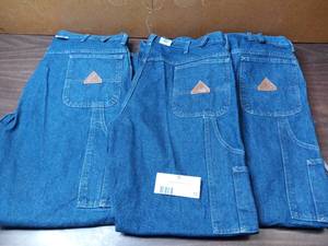 3 pair Flame Resistant Bulwark 40x34 Denim Carpenter Pants