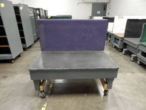 Large Industrial Heavy Duty One Sided Bench Style Rolling Wood Cart