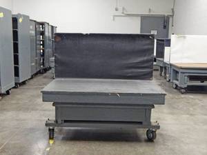Large Industrial Heavy Duty One Sided Bench Style Rolling Wood Cart